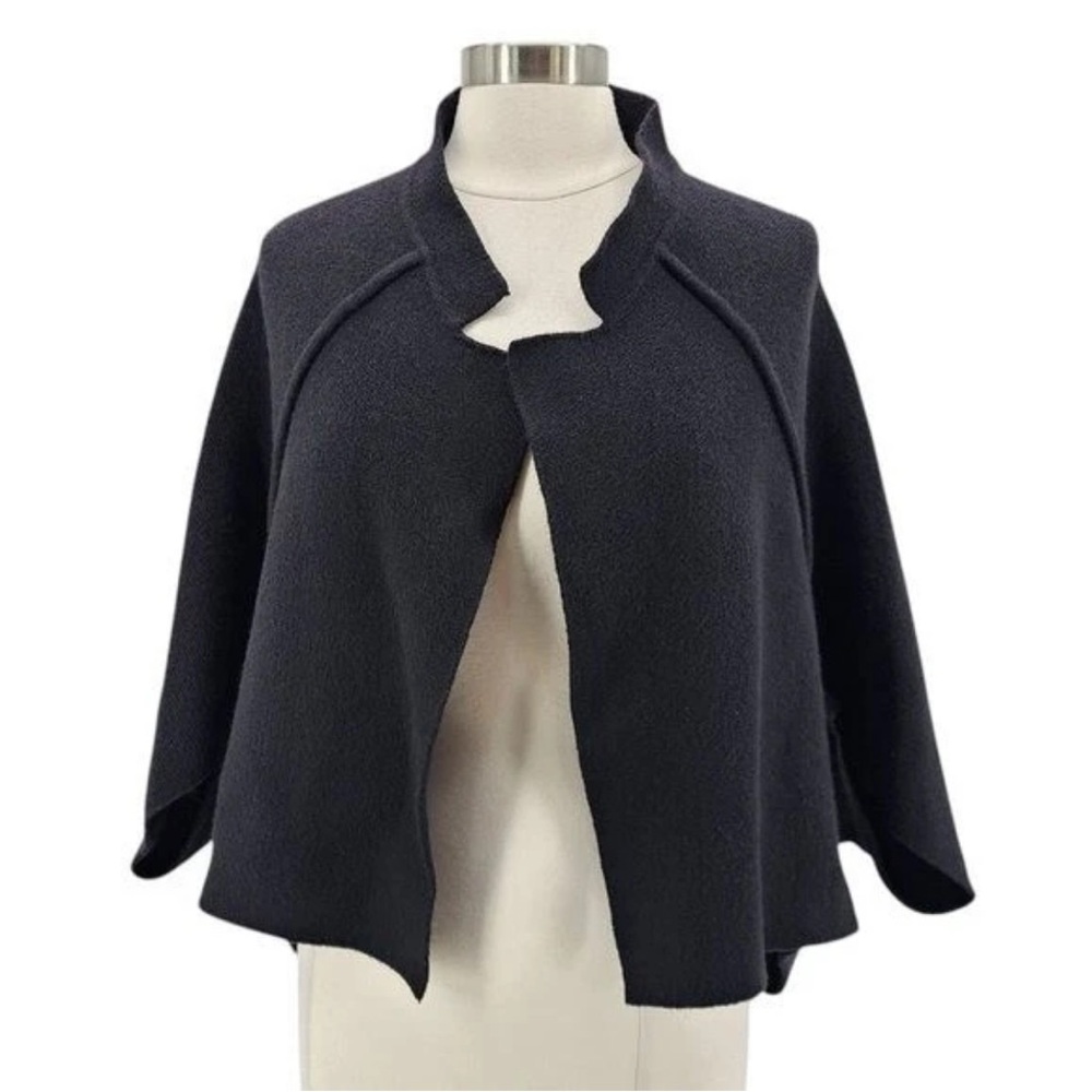 Anthropologie Black Open-Front Sweater